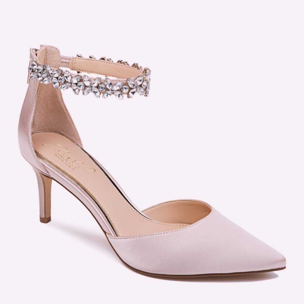 NWOB Jewel Badgley Mischka Raleigh D'orsay Pumps - 8.5 - Champagne